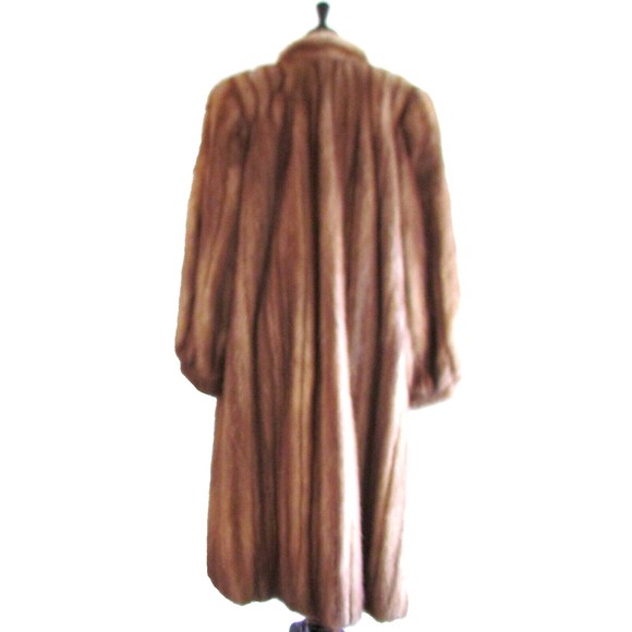 Designer Balencia Honey Blonde Soft Pelt's Long Length Mink Coat Large - Picture 15 of 16